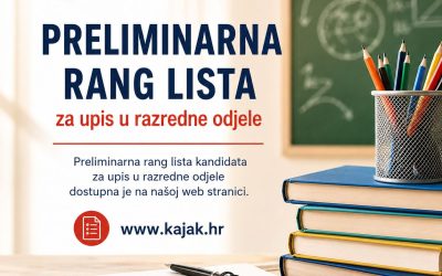 Preliminarna rang lista HKS-a za upis u razredne odjele za sportaše u školskoj godini 2026./2027.