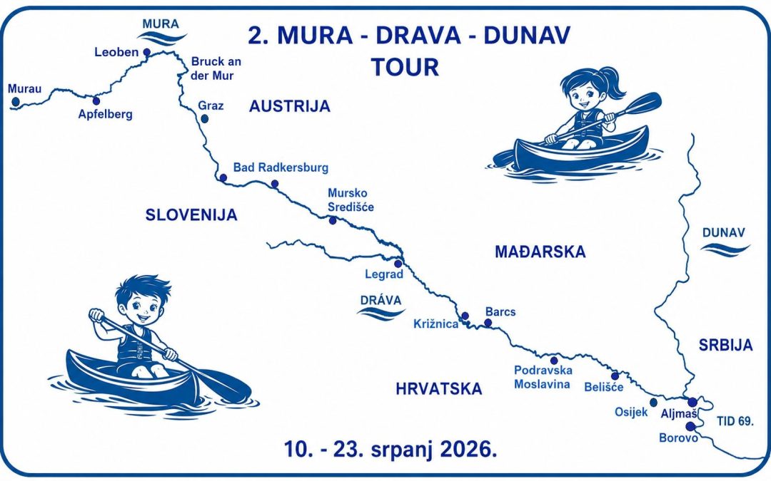Poziv na međunarodnu veslačku regatu Mura – Drava – Dunav Tour 2026